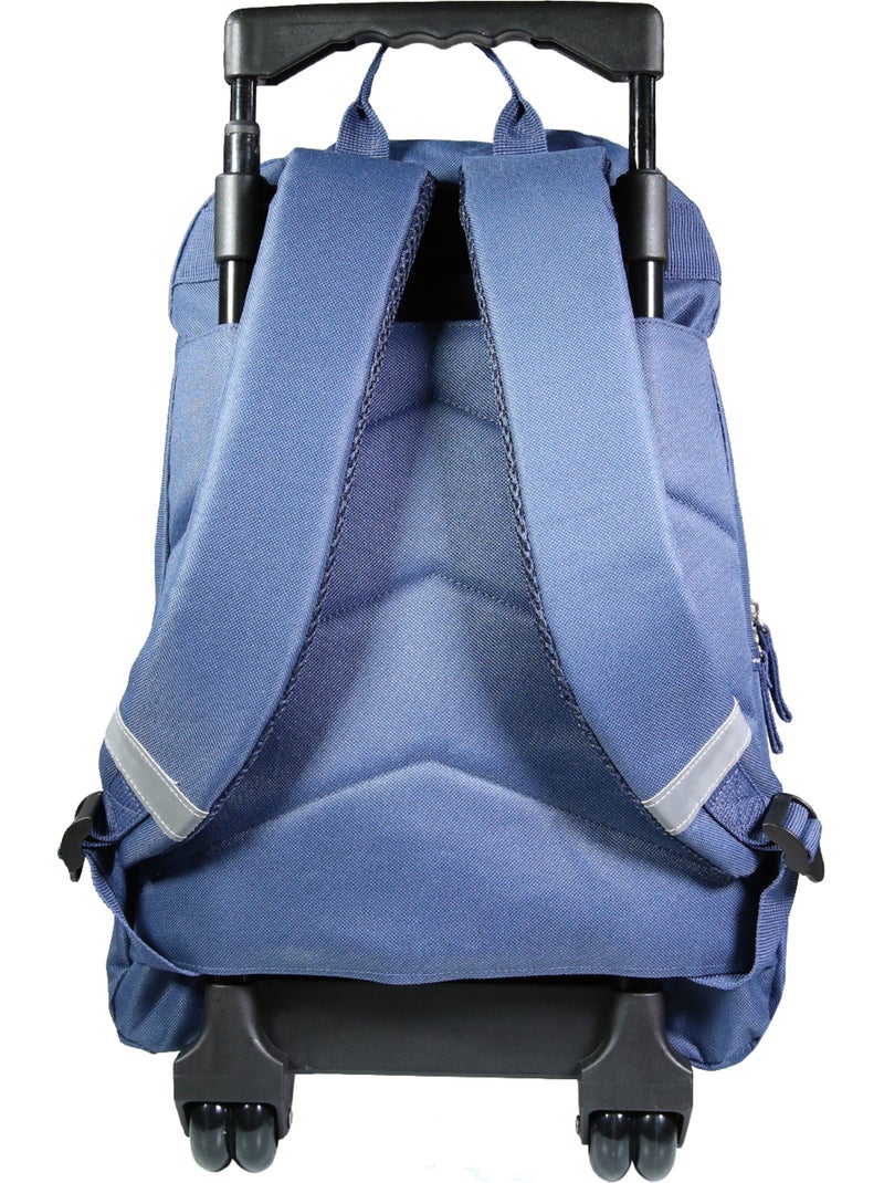 BAGTROTTER Sac à dos à roulettes Lili Lou 3 chats Bleu Bleu Rose - Kiabi