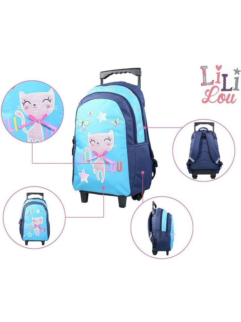 BAGTROTTER Sac à dos à roulettes Lili Lou Bleu Bleu - Kiabi