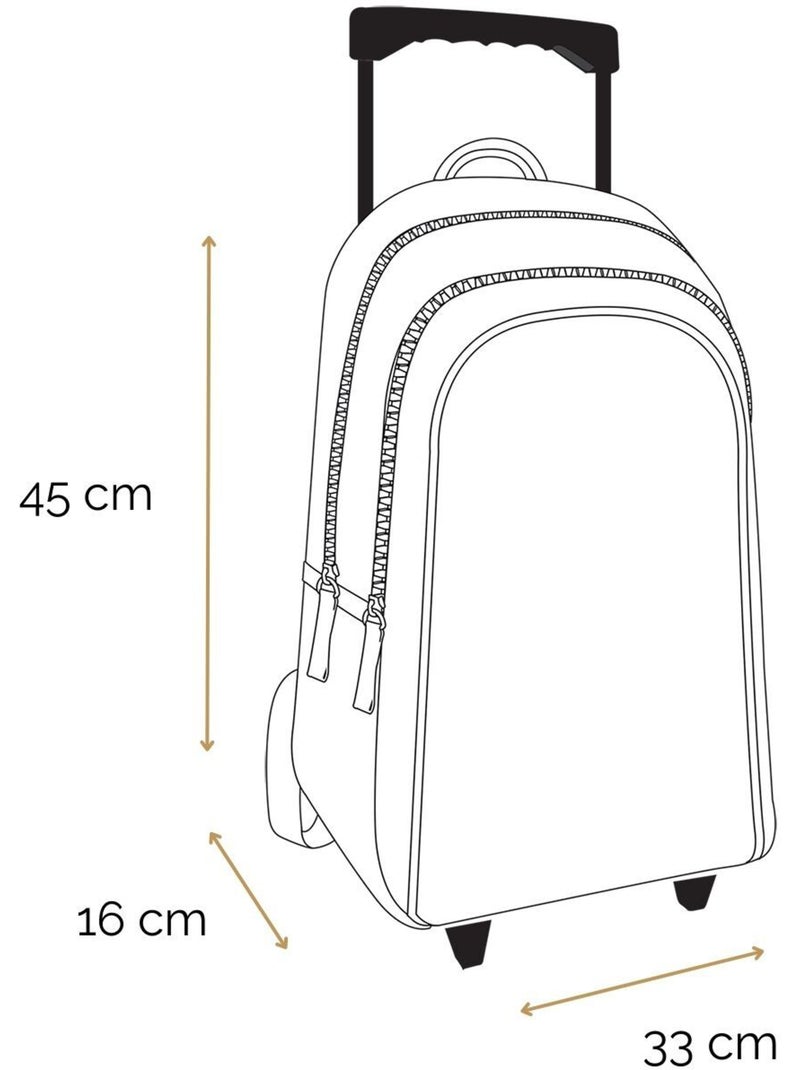 BAGTROTTER Sac à dos à roulettes Poivre Blanc Bleu Skateur Bleu - Kiabi