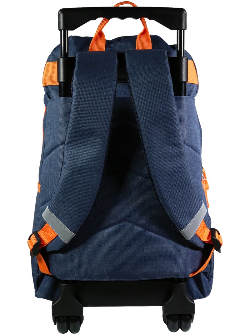 BAGTROTTER Sac à dos à roulettes Vorax Bleu Dinosaure Surf Bleu - Kiabi