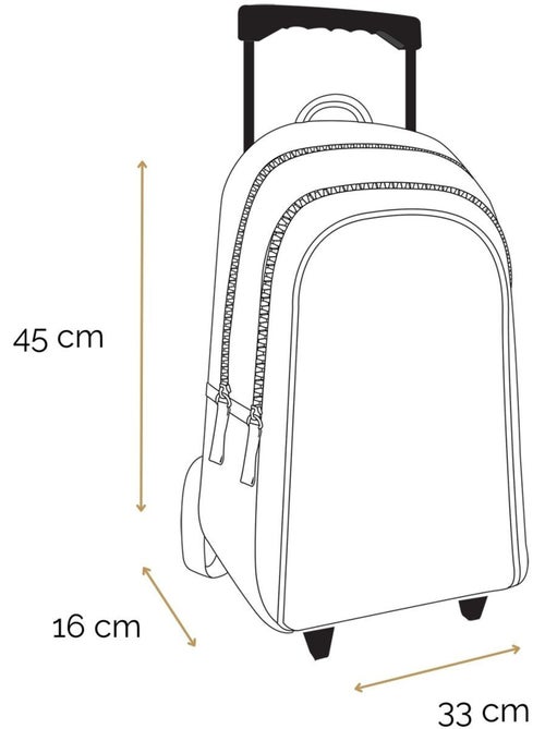 BAGTROTTER Sac à dos à roulettes Vorax Bleu Dinosaure Surf - Kiabi BAGTROTTER Sac à dos à roulettes Vorax Bleu Dinosaure Surf - Kiabi
