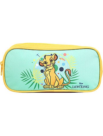 BAGTROTTER Trousse scolaire rectangulaire Le Roi Lion Verte