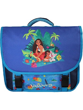Bagtrotter Vaiana Disney Cartable 38 cm Bleu foncé 2 compartiments fond renforcé