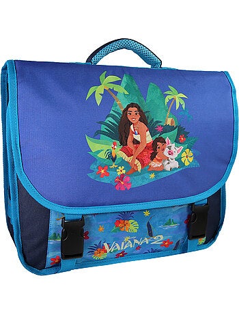 Bagtrotter Vaiana Disney Cartable 38 cm Bleu foncé 2 compartiments fond renforcé
