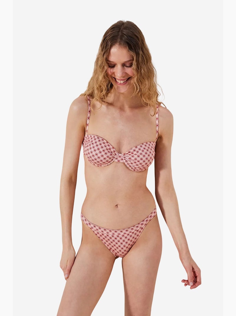 Bahia super bikinibroekje penti Wit Rood - Kiabi