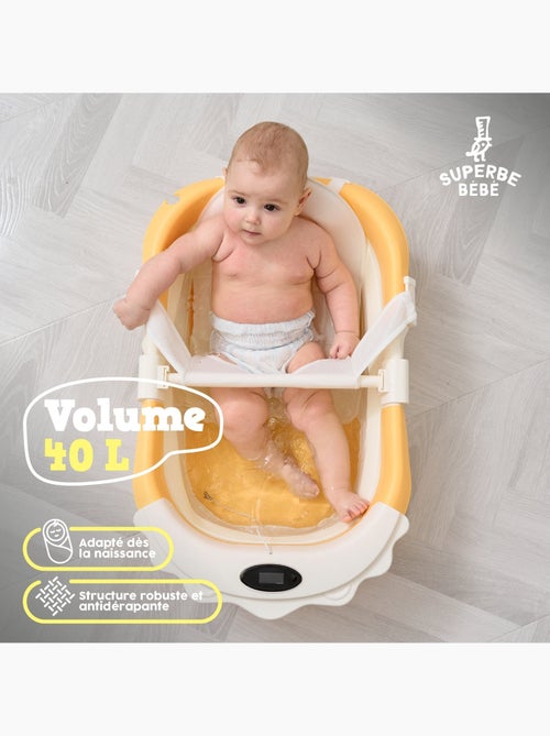 Baignoire bébé pliable - Thermomètre et coussin inclus - LION | SUPERBE BEBE - Kiabi Baignoire bébé pliable - Thermomètre et coussin inclus - LION | SUPERBE BEBE - Kiabi