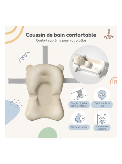 Baignoire bébé pliable - Thermomètre et coussin inclus | SUPERBE BEBE - Kiabi Baignoire bébé pliable - Thermomètre et coussin inclus | SUPERBE BEBE - Kiabi
