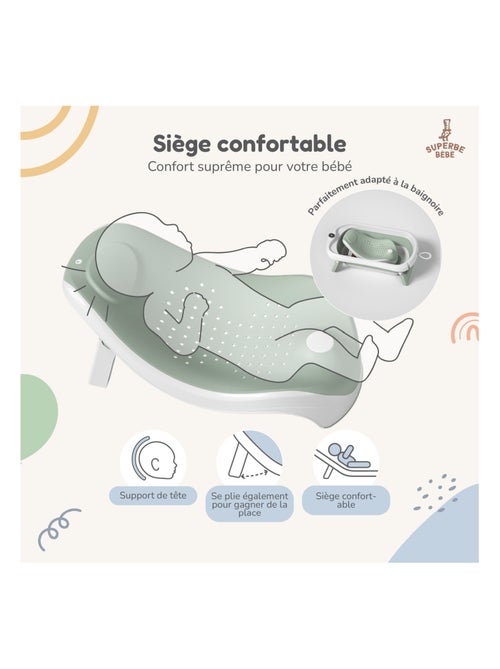 Baignoire bébé pliable - Thermomètre et transat inclus | SUPERBE BEBE - Kiabi Baignoire bébé pliable - Thermomètre et transat inclus | SUPERBE BEBE - Kiabi