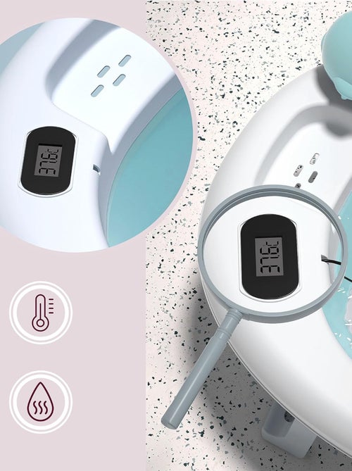 Baignoire bébé pliante thermomètre lcd - coussin doux - support métallique - Kiabi Baignoire bébé pliante thermomètre lcd - coussin doux - support métallique - Kiabi