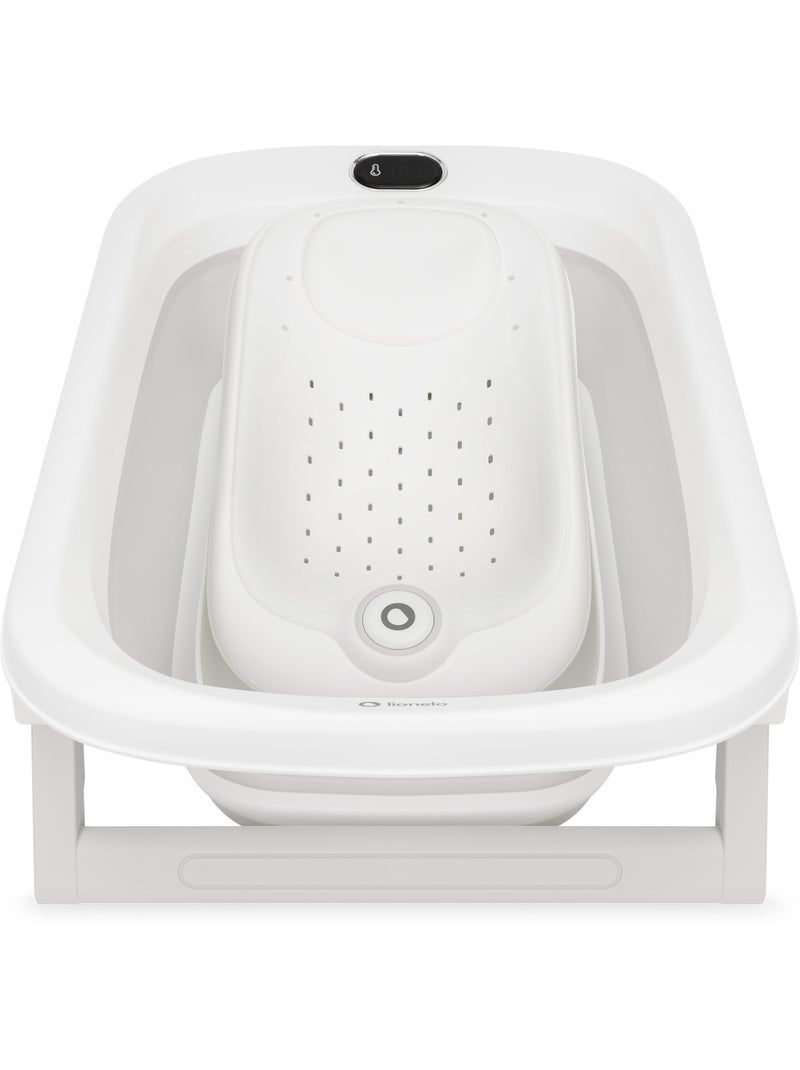 Baignoire pliable bébé lionelo babybubble avec thermomètre - 2 hauteurs réglables - Gris - Kiabi