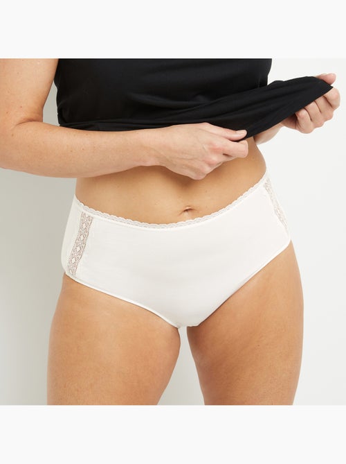Bala hoge slip viscose ecru - Kiabi