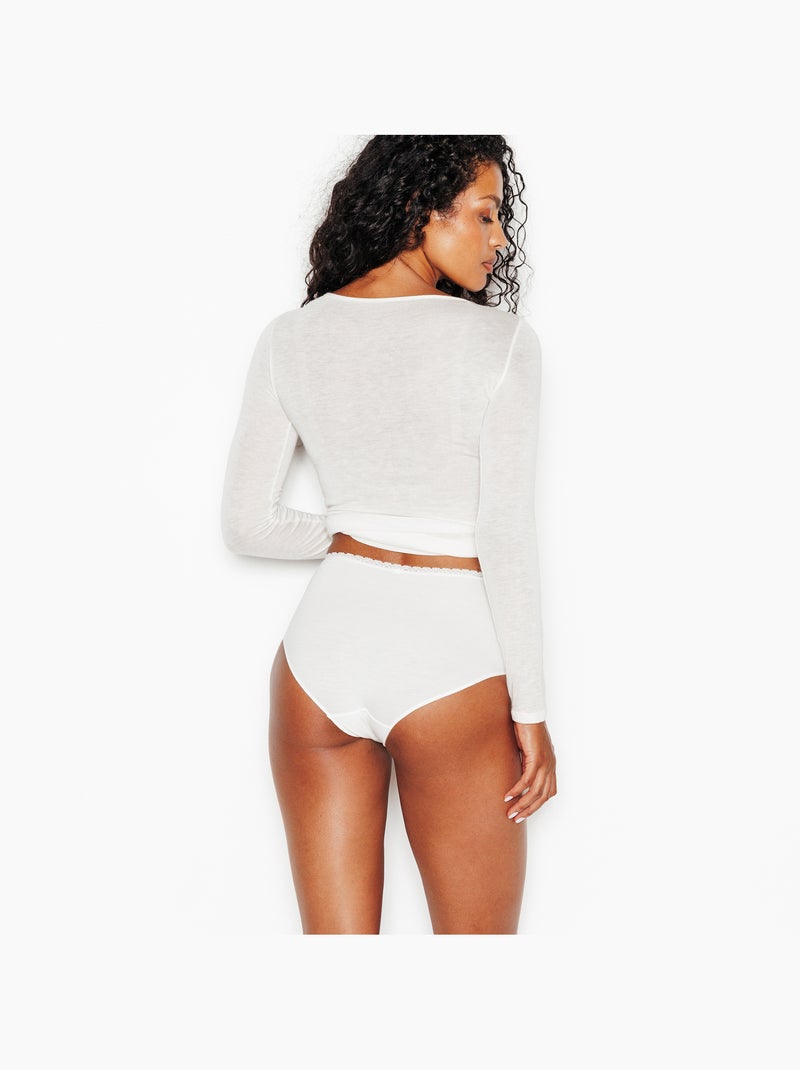 Bala hoge slip viscose ecru Ecru - Kiabi