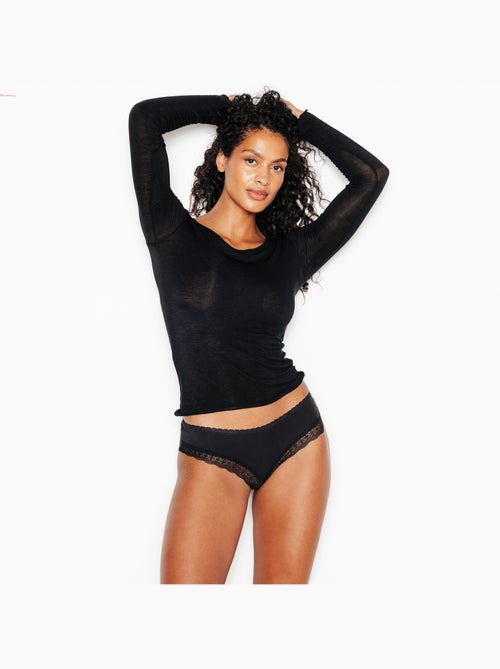 Bala shorty viscose zwart - Kiabi