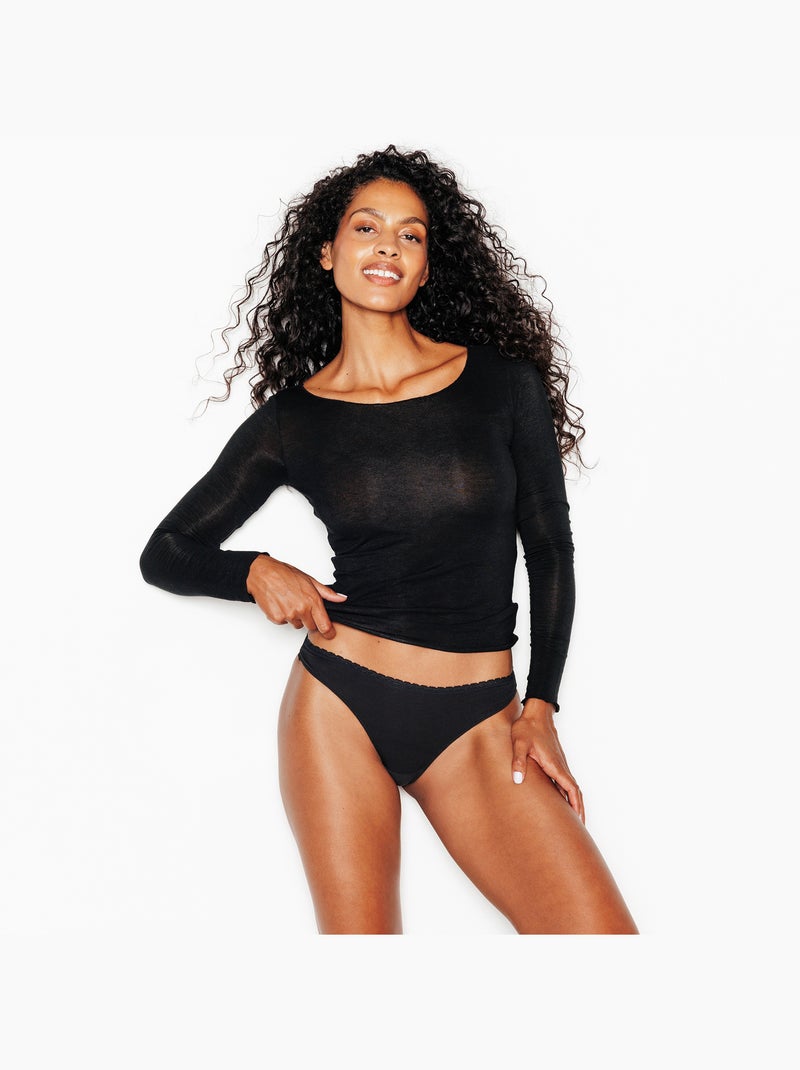 Bala tanga viscose zwart Zwart - Kiabi