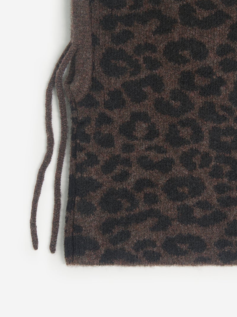 Balaclava met luipaardprint Bruin - Kiabi