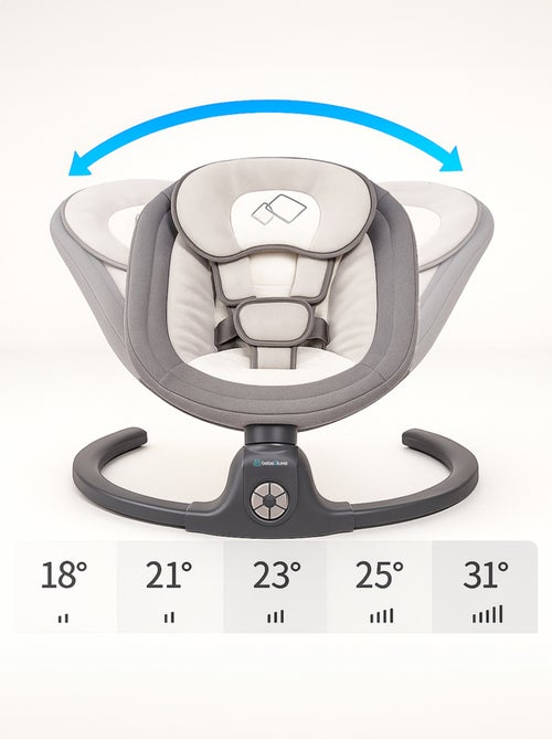 Balancelle bébé /transat électrique connécté AVA  avec capote + moustiquaire - Kiabi