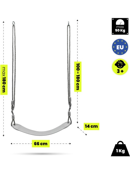 Balancelle de jardin hypermotion avec siège eva réglable pour enfant - Kiabi