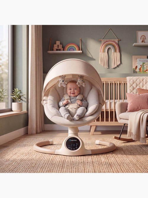 Balancelle électrique / transat bébé ALPHA Beige - Kiabi Balancelle électrique / transat bébé ALPHA Beige - Kiabi