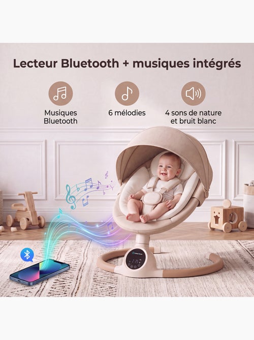 Balancelle électrique / transat bébé ALPHA Beige - Kiabi Balancelle électrique / transat bébé ALPHA Beige - Kiabi