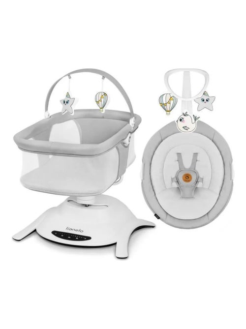Balancelle et Nacelle Électrique 360° LIONELO Bella Set - 12 mélodies - 6 modes - Télécommande - Kiabi