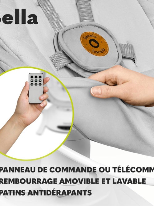 Balancelle et Nacelle Électrique 360° LIONELO Bella Set - 12 mélodies - 6 modes - Télécommande - Kiabi