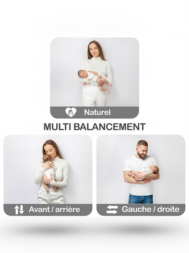 Balancelle / transat electrique bebe Emy de BEBELUXE Balancement naturel Beige - Kiabi