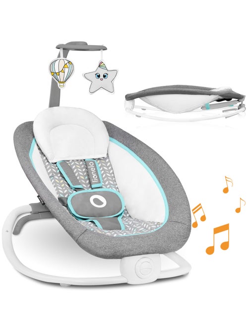 Balancelle Transat LIONELO Pascal - 12 mélodies - Vibrations - Pliage compact - Kiabi Balancelle Transat LIONELO Pascal - 12 mélodies - Vibrations - Pliage compact - Kiabi