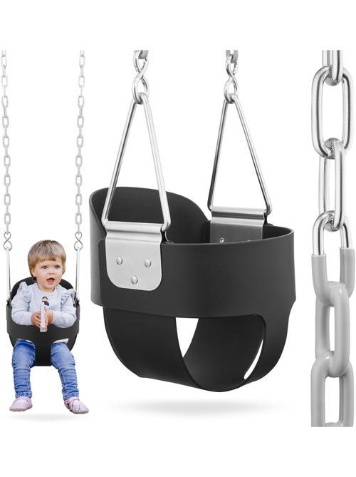 Balançoire baquet bébé hypermotion - assise eva confort & sécurité jardin 22kg - Kiabi
