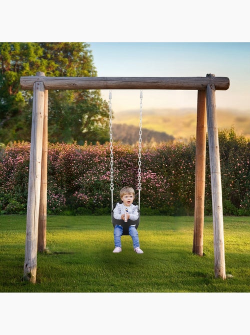 Balançoire baquet bébé hypermotion - assise eva confort & sécurité jardin 22kg - Kiabi