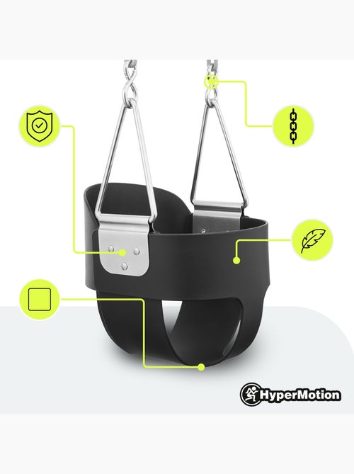 Balançoire baquet bébé hypermotion - assise eva confort & sécurité jardin 22kg - Kiabi