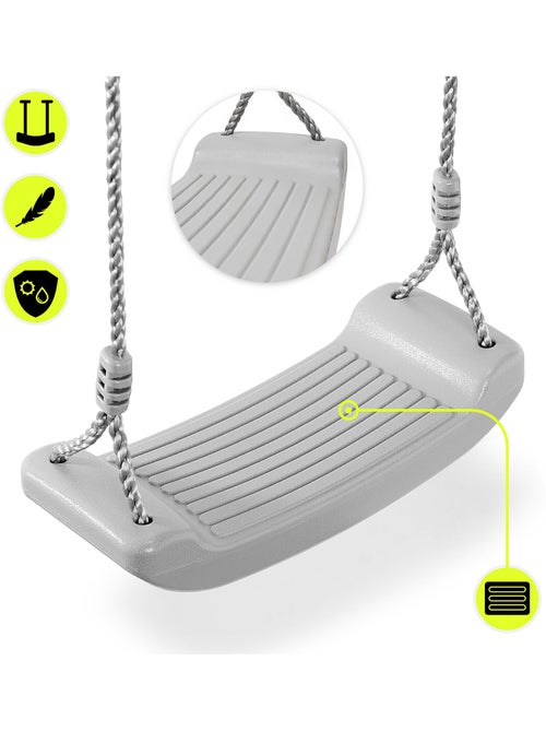 Balançoire de jardin pour enfant plastique corde antidérapante dim 42x17cm - Kiabi