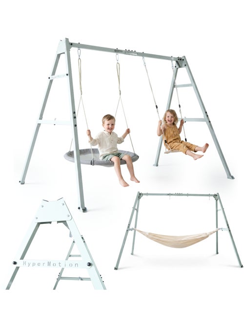 Balançoire hypermotion 4 en 1 avec hamac, balançoire et nid-de-pie - Kiabi