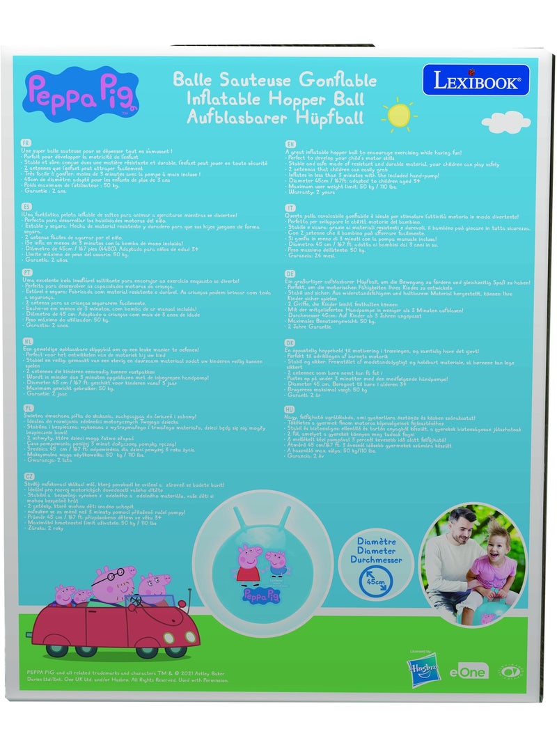 Balle sauteuse gonflable peppa pig Bleu - Kiabi