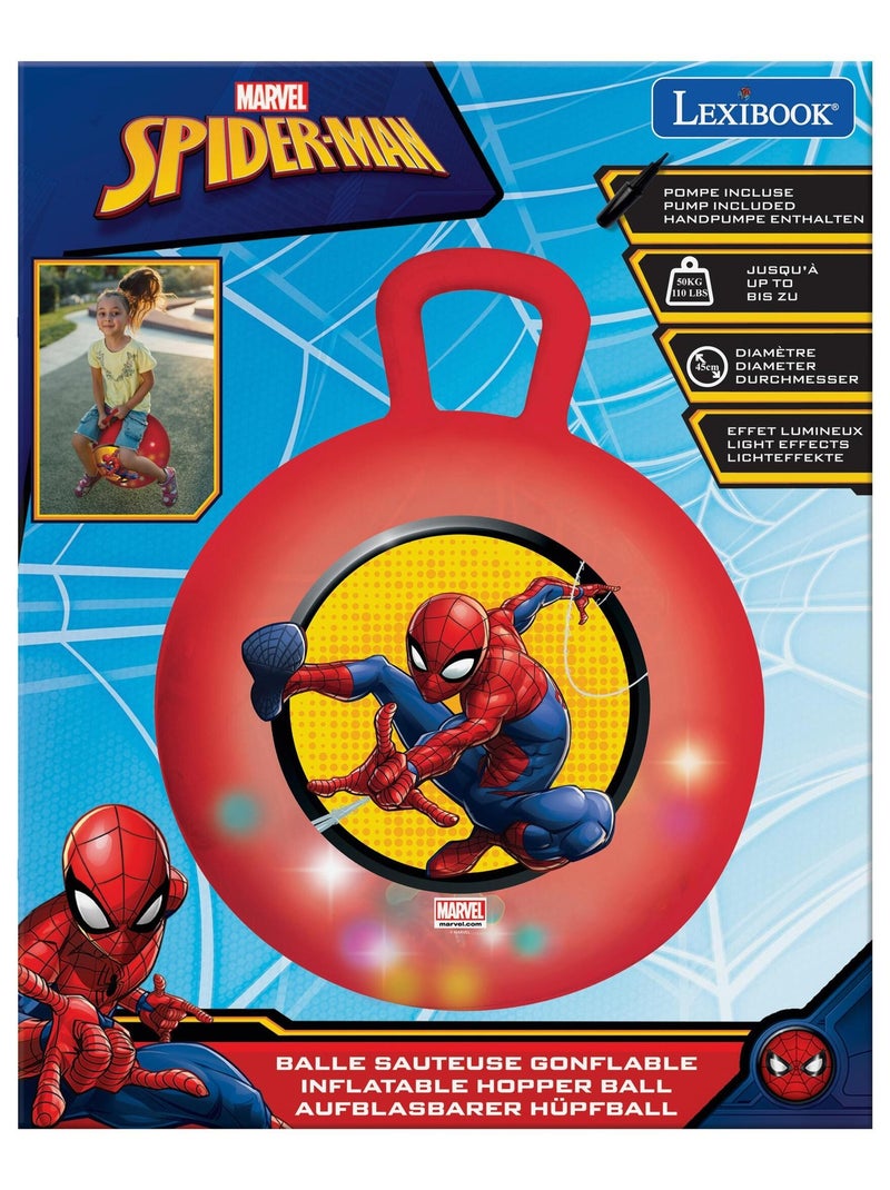 Balle sauteuse gonflable spiderman 45cm Rouge - Kiabi