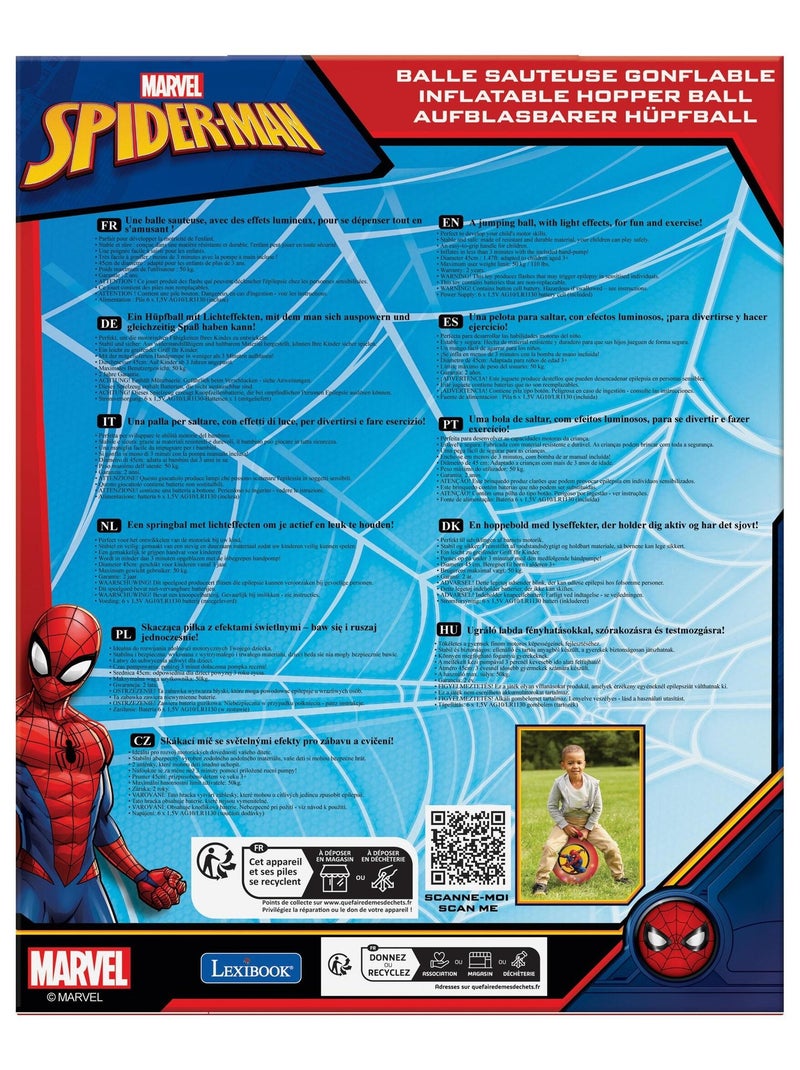 Balle sauteuse gonflable spiderman 45cm Rouge - Kiabi
