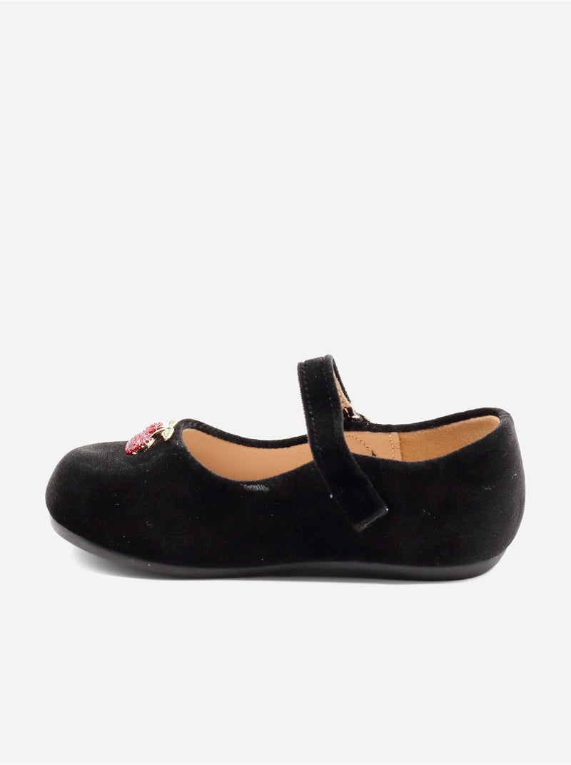 Ballerina's met decoratieve motieven Zwart - Kiabi