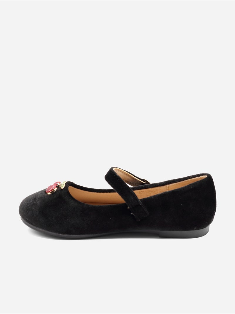Ballerina's met decoratieve motieven Zwart - Kiabi