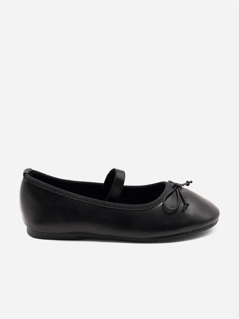 Ballerinas met een decoratieve strik Zwart - Kiabi