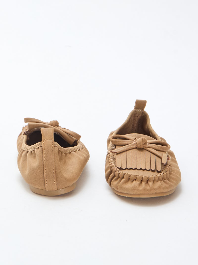 Ballerina's met franjes Biege - Kiabi
