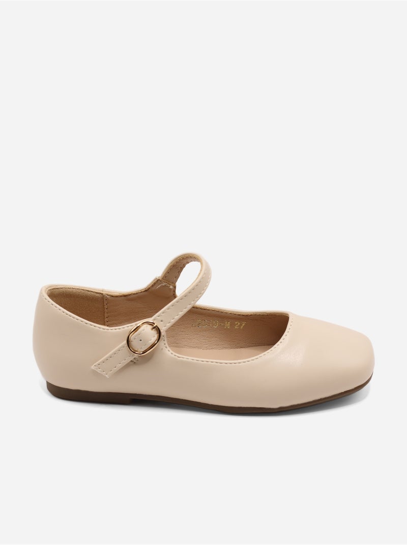 Ballerina's met gesp Crème - Kiabi