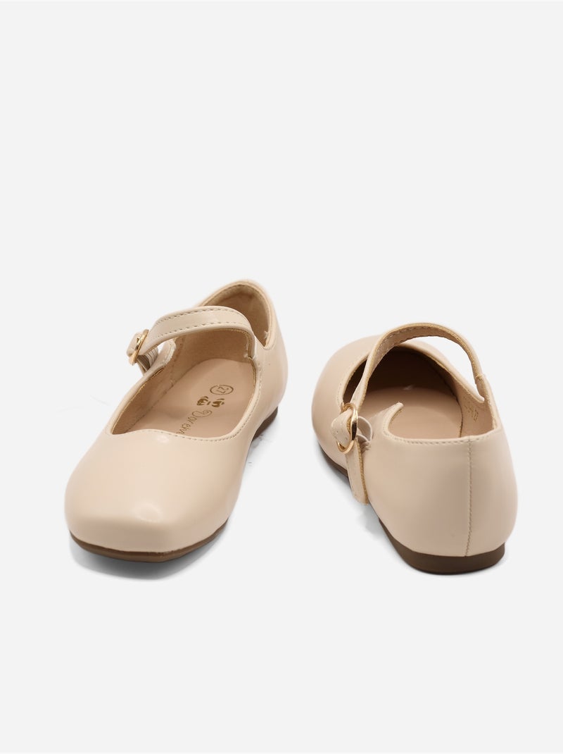 Ballerina's met gesp Crème - Kiabi