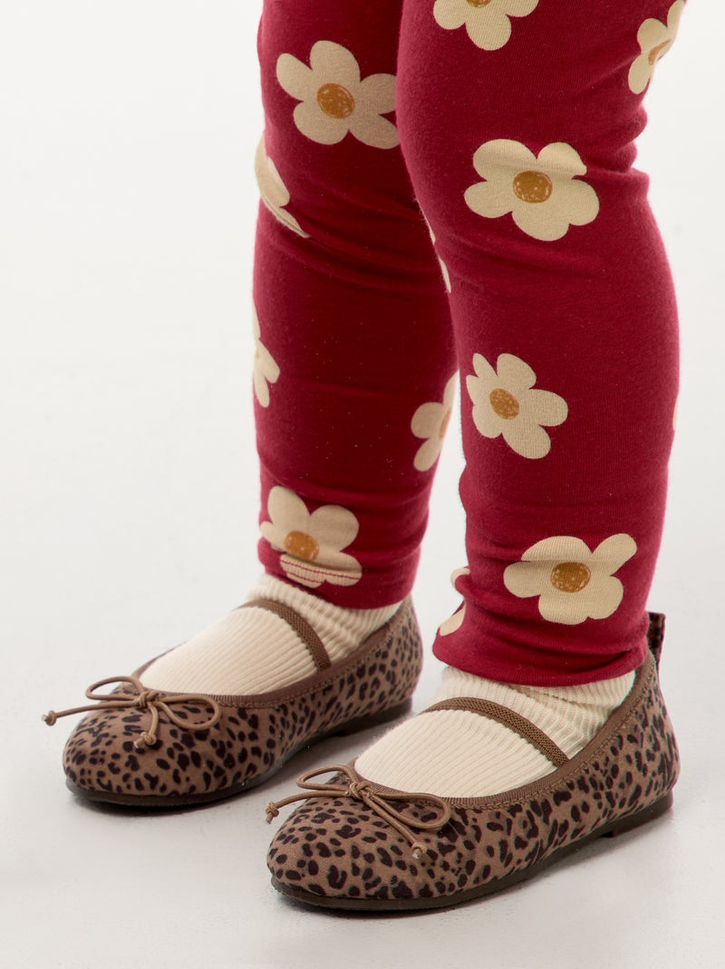Ballerina's met luipaardmotiefje Bruin - Kiabi