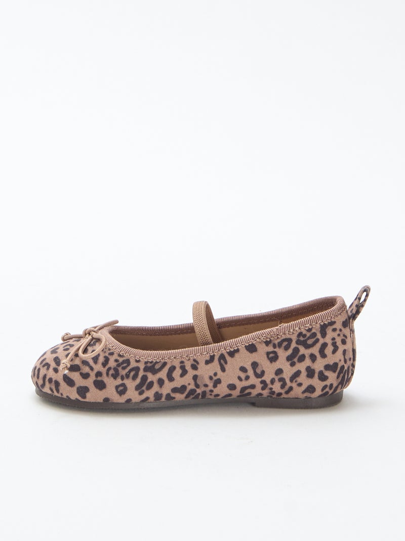 Ballerina's met luipaardmotiefje Bruin - Kiabi