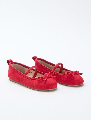 Ballerina's van suèdine met bandje