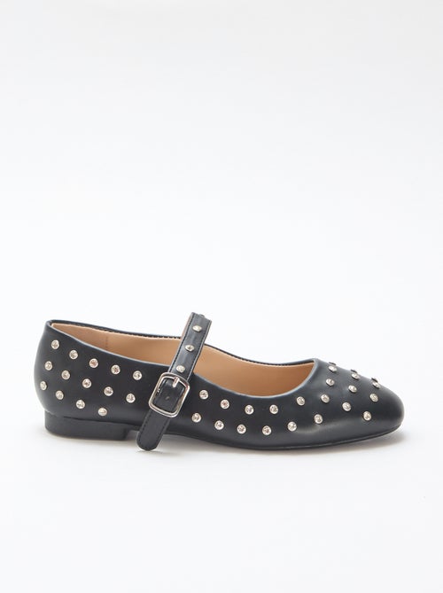 Ballerina's van suedine met studs - Kiabi