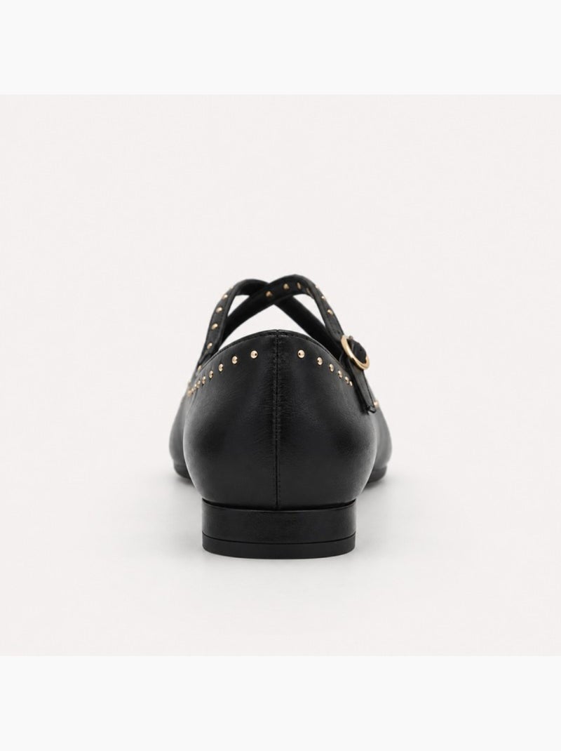 Ballerine matériau synthétique montevita Noir - Kiabi
