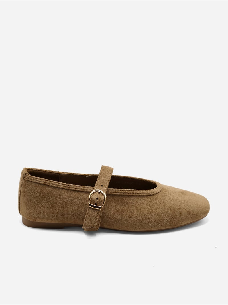 Ballerines à bride Taupe - Kiabi