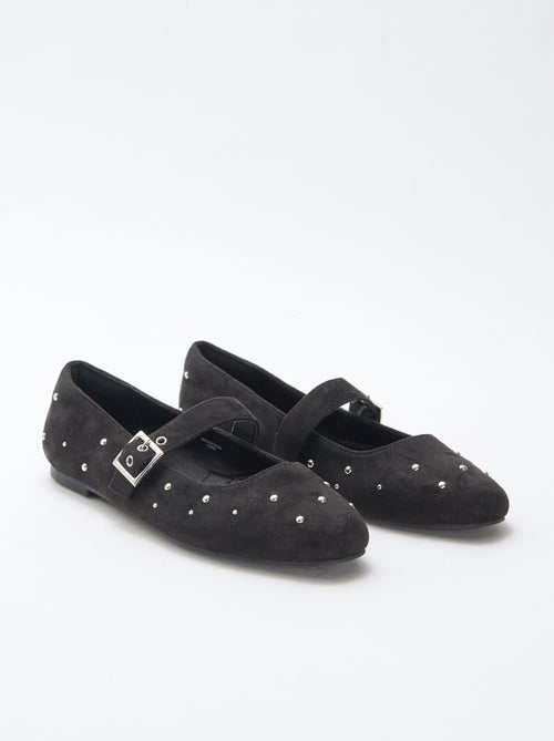 Ballerines à brides effet clou - Kiabi