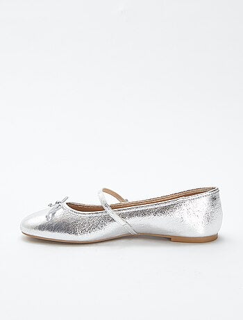 Ballerines à paillettes avec nœud fantaisiste