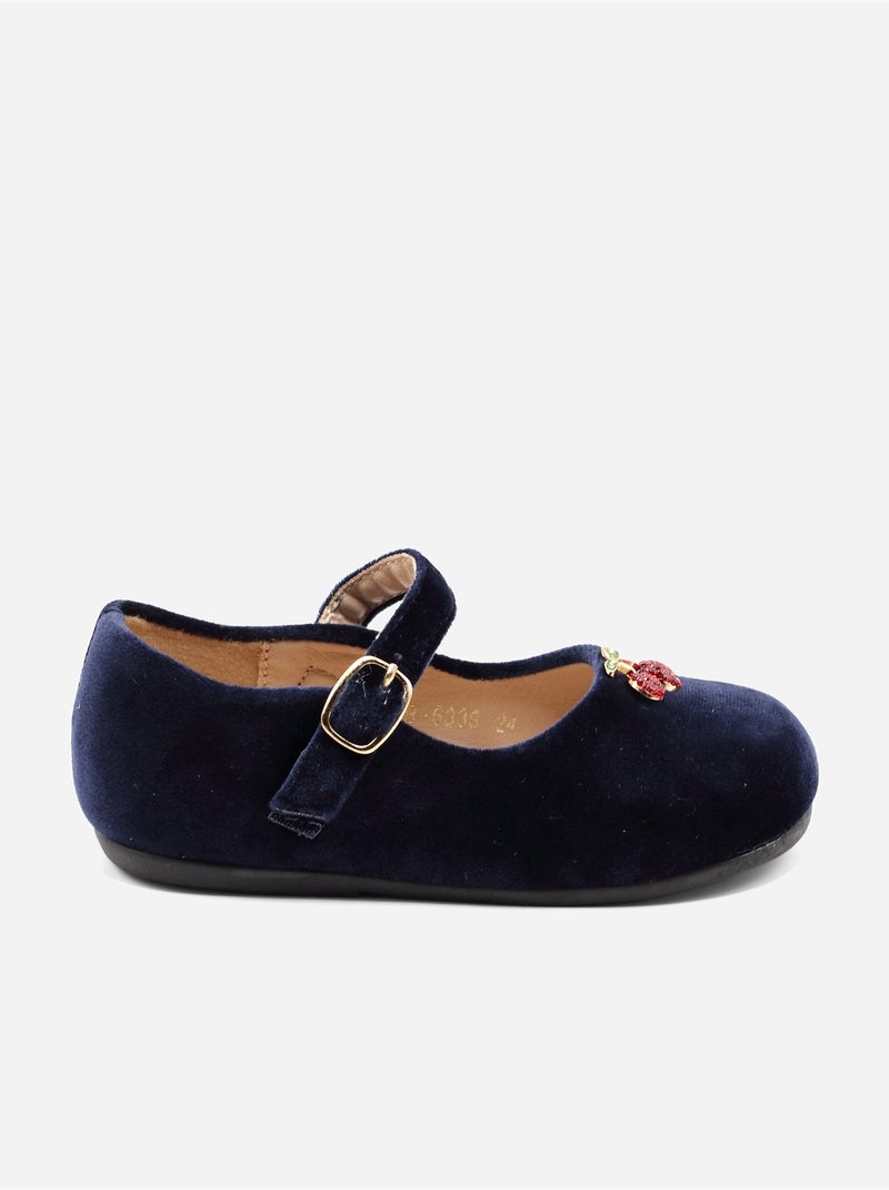 Ballerines avec motifs décoratif Bleu foncé - Kiabi